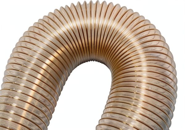 PVC Flexduct Rubber-Cal 12" ID x 12ft Clear Conveyor Belt-1