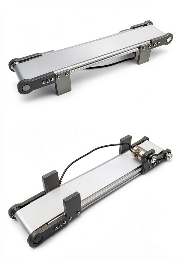 Mini Electric Desktop Conveyor Belt Jieotwice 0-116RPM White 10x50CM-7