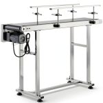 Belt Conveyor BestEquip 47-Inch PVC Transport with Double Guardrails-0