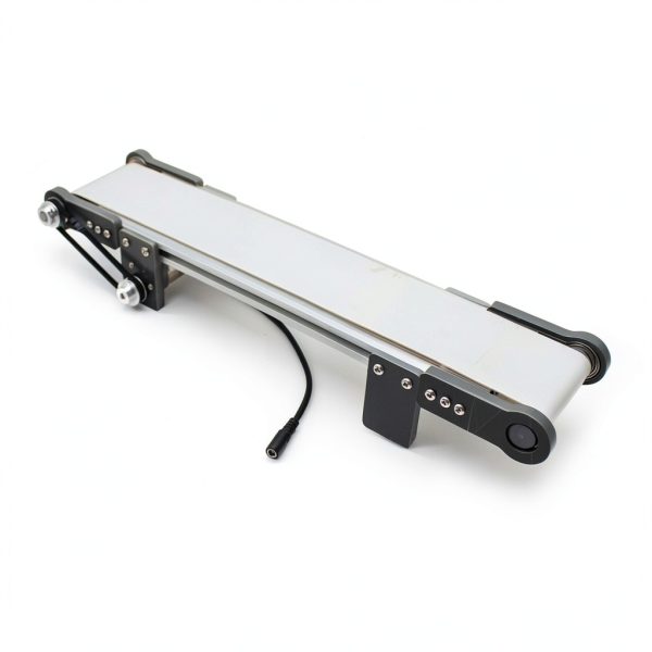 Mini Electric Desktop Conveyor Belt Jieotwice 0-116RPM White 10x50CM-3