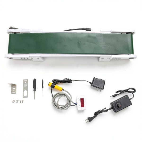 Aramox Mini Electric Conveyor Belt Adjustable Speed PVC Mini Belt-4