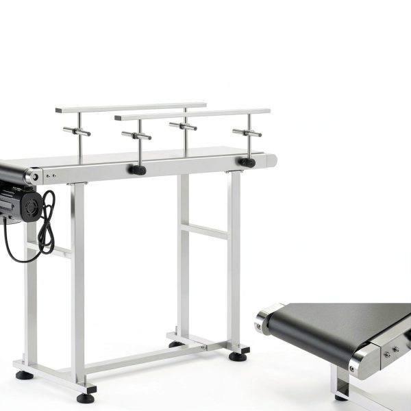 Belt Conveyor BestEquip 47-Inch PVC Transport with Double Guardrails-1
