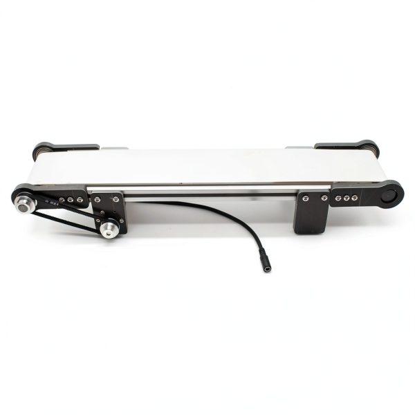 Mini Electric Desktop Conveyor Belt Jieotwice 0-116RPM White 10x50CM-2