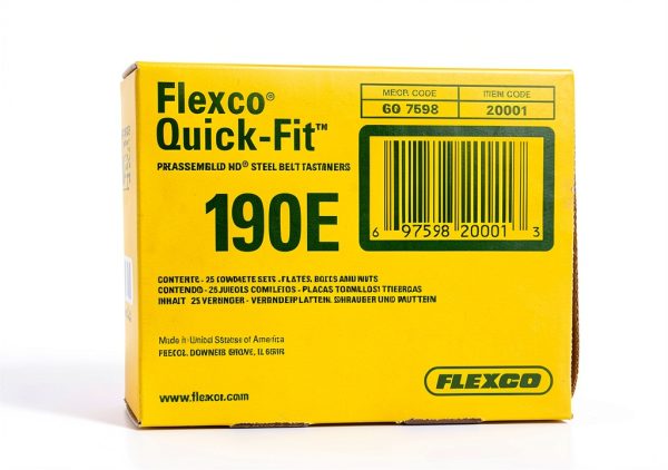 Flexco 190E Box Quick-Fit Bolt Solid Steel Plate Fastener for Belting-2