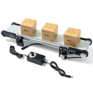 DC 12V Desktop Conveyor Belt by KZU 116RPM Adjustable Mini 19.7x3.9in-0